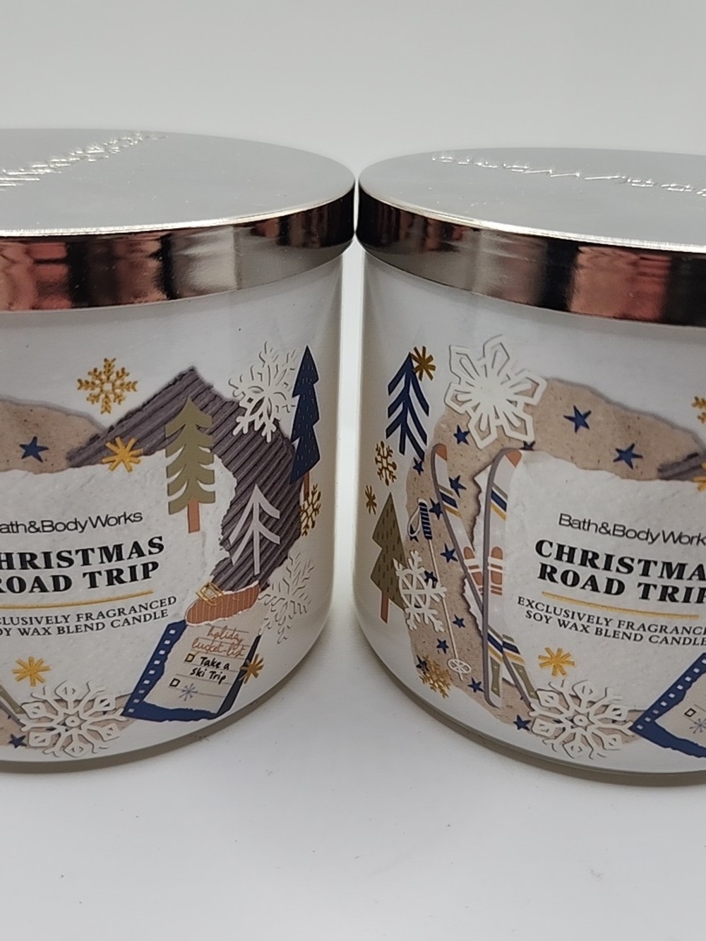 Bath & Body Works Christmas Road Trip Candle -2 -3 wick candles - Picture 2 of 9